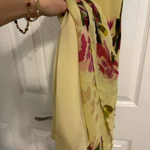 Vintage Yellow Floral Midi Dress - Picture 6 of 8